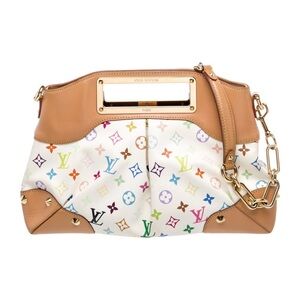 Louis Vuitton Shoulder Bag White Mono Multicolor Judy MM Bag Great Condition